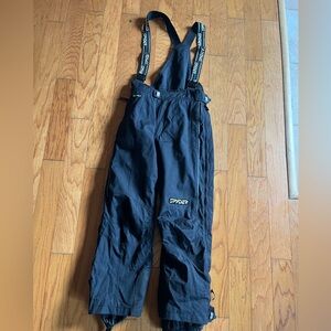 Boys black Spyder ski pants overalls size 16